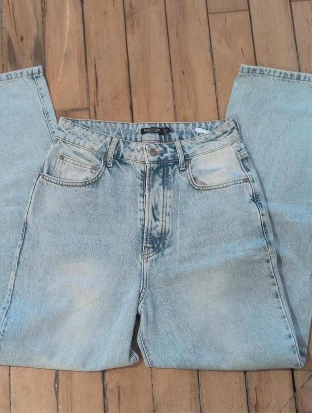 Nasty Gal Light Blue Relaxed Womens Denim Jeans